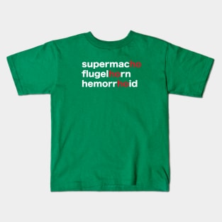 Holiday Scrabble Words - design no. 7 (dark shirts) Kids T-Shirt